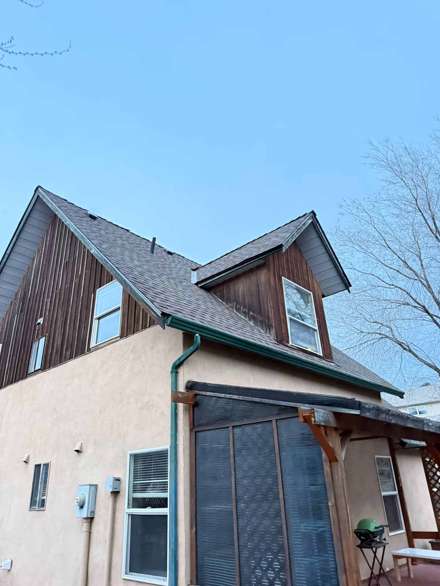 New roof installation showcasing clean valley flashing and vent pipe detailing — Kelowna, BC
