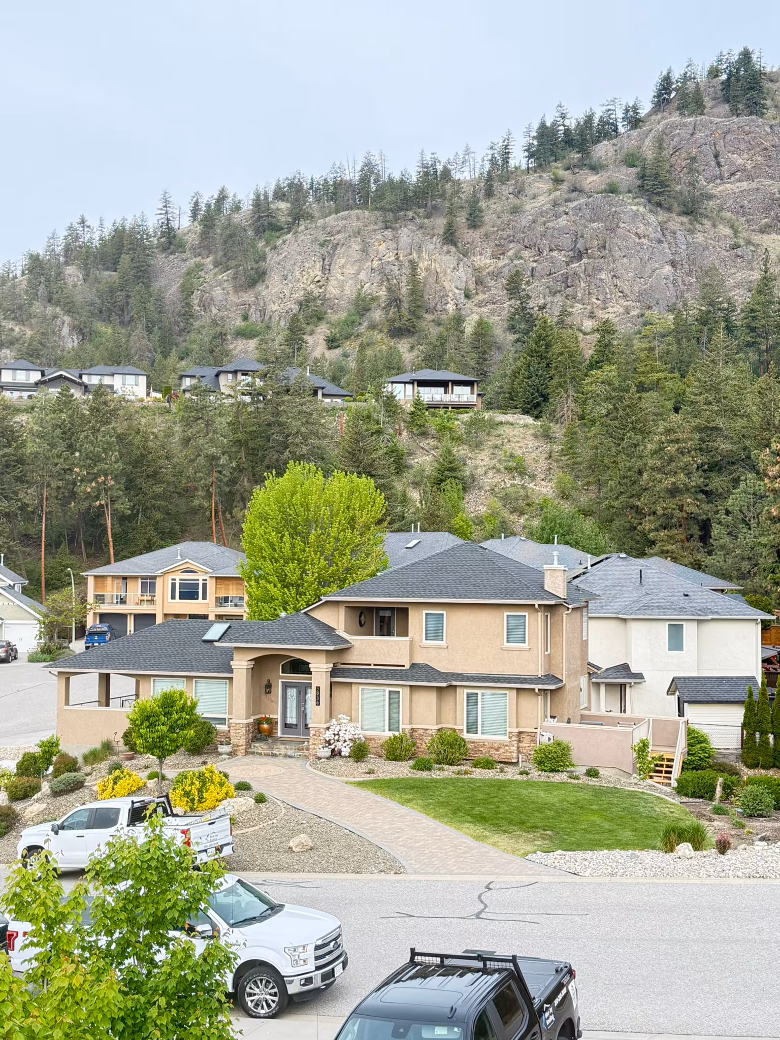 Finished residential roofing job with clean lines and professional detailing — West Kelowna
